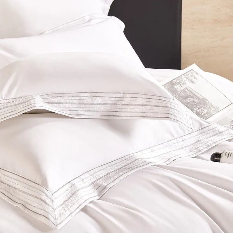 Luxxe White Duvet Cover Set (Long-staple Sateen Cotton)