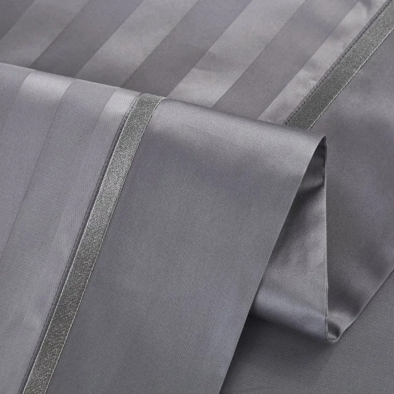 Prestige Grey Duvet Cover Set (Long-Staple Sateen Cotton)
