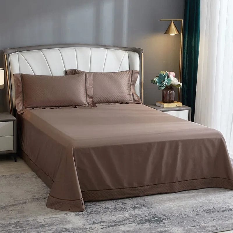 Elegance Brown Duvet Cover Set (Long-Staple Sateen Cotton)