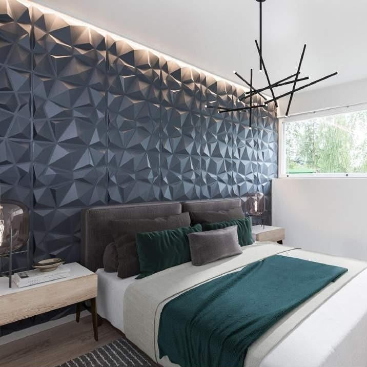 Diamond Fever Square 3D Leather Wall Panel