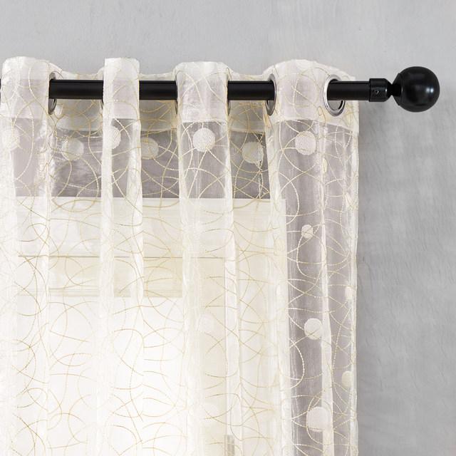 Bird's Nest Beige Sheer Curtain