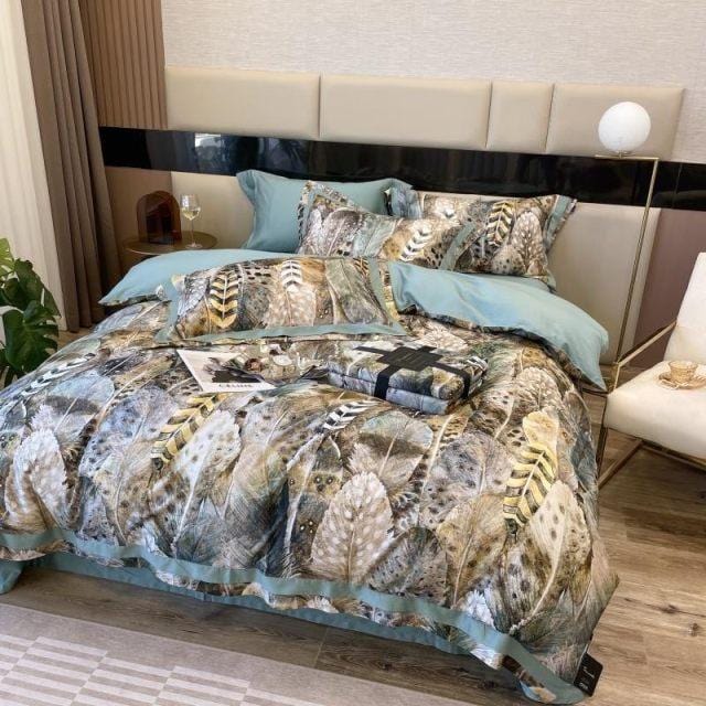 Feather Heathe Duvet Cover Set (Long-Staple Sateen Cotton)