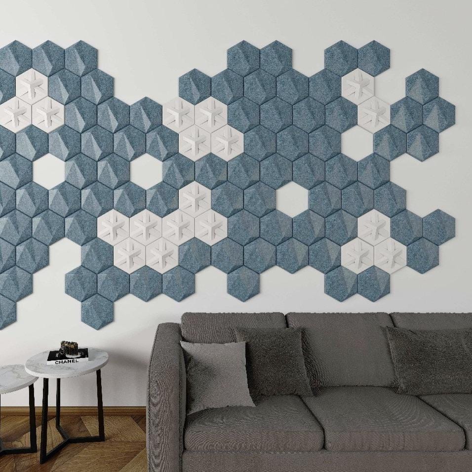 Tune Hexagon 3D Leather Wall Panel