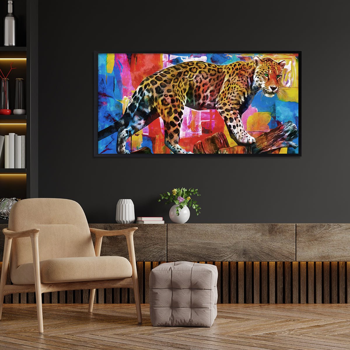 Leopard Abstract Art Stretched Canvas