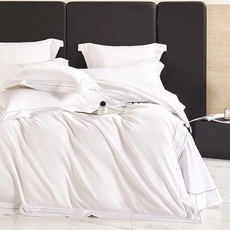 Luxxe White Duvet Cover Set (Long-staple Sateen Cotton)