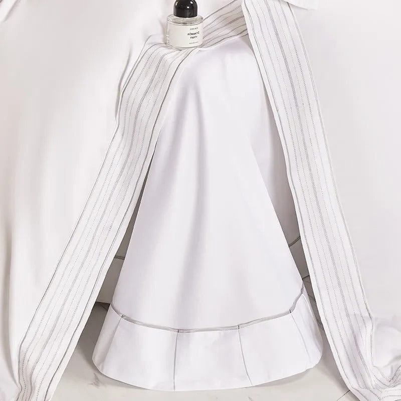Luxxe White Duvet Cover Set (Long-staple Sateen Cotton)