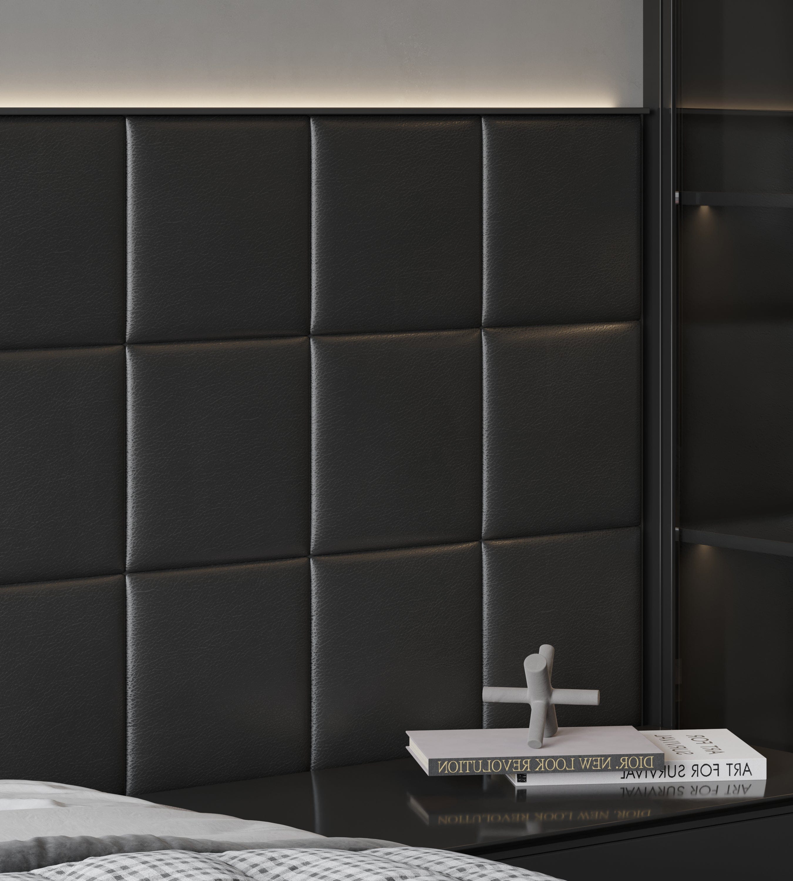 Cubed Vera 3D Leather Wall Panel