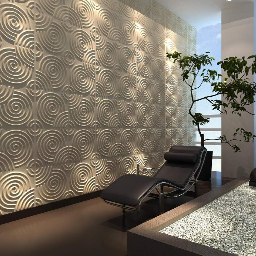 Hypnotized Square 3D Leather Wall Panel