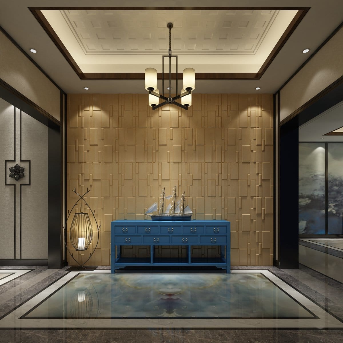 Flux Square 3D Leather Wall Panel