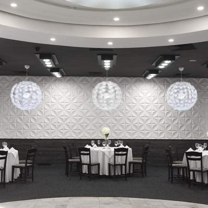 Floral Square 3D Leather Wall Panel