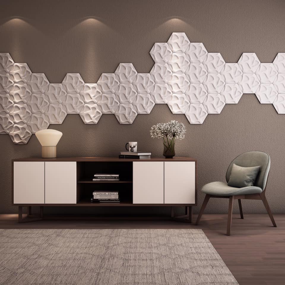 Speck Hexagon 3D Leather Wall Panel